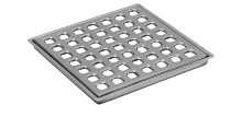 Rist & ramme til afløbsskål 148 x 148 mm - H.F. Hansen